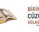 BİRİNCİ CÜZÜN XÜLASƏSİ