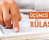 ÜÇÜNCÜ CÜZÜN XÜLASƏSİ